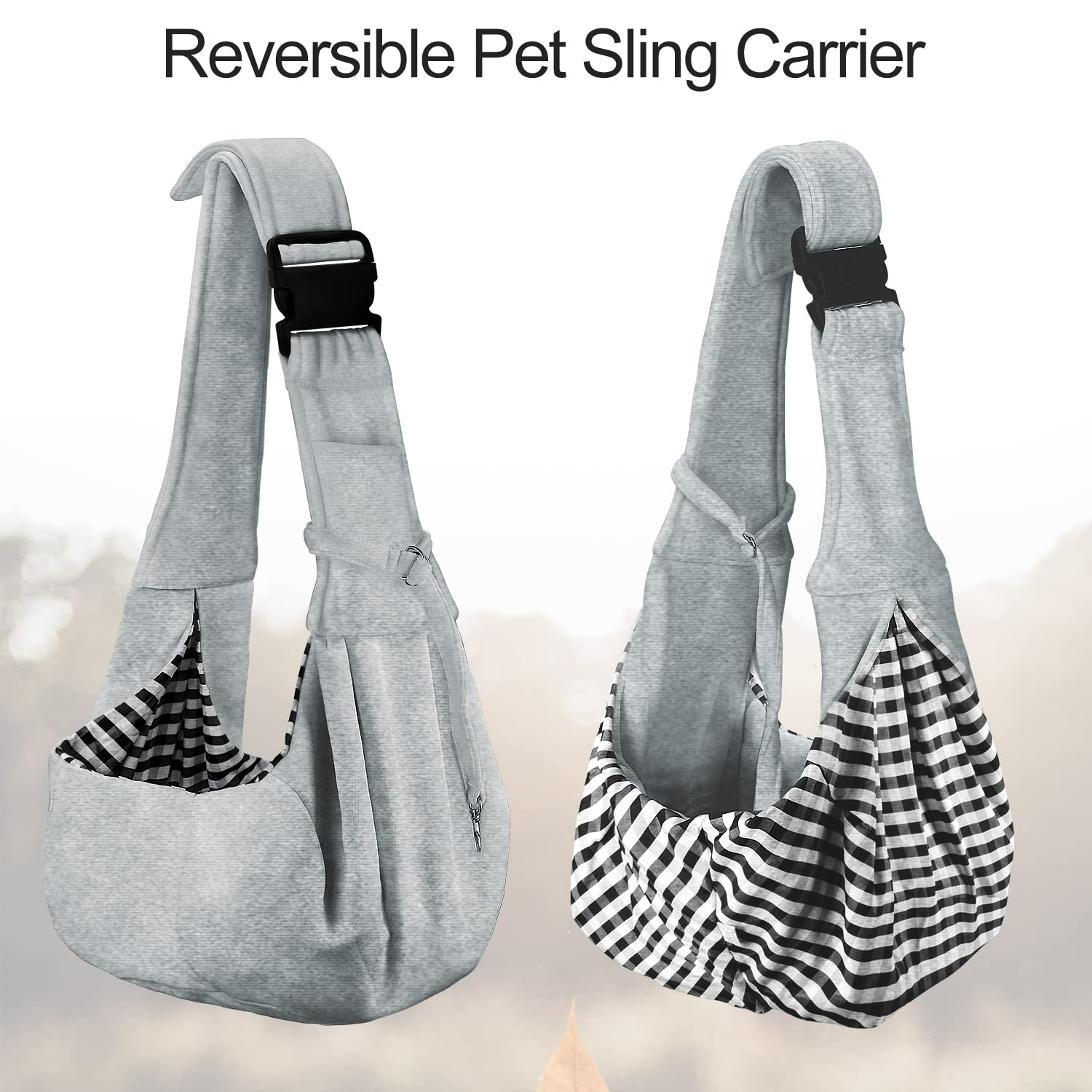 Katziela Expandable Pet Carrier Sling Bag - Gray